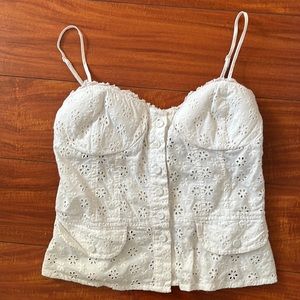 Vintage Forever 21 eyelet bustier cami top